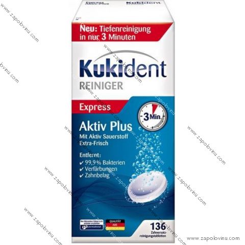 Kukident AktivPlus tablety na protézy 136 ks