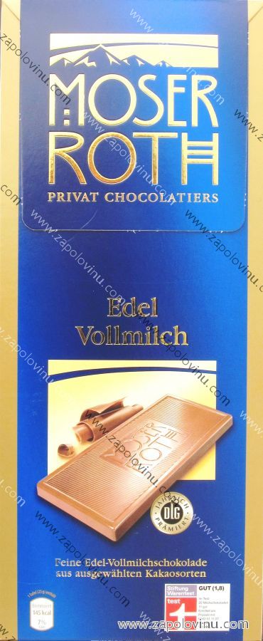Moser Roth Edel Vollmilch 125 g Prodej zboží nejen z Německa