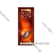 Moser Roth hořká čokoláda pomeranč mandle 125 g