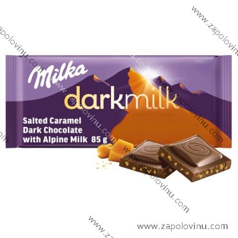 Milka Čokoláda Darkmilk tmavá mléčná slaný karamel 85g